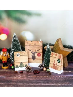 Adventskalender zum Befüllen - 24 Adventstütchen - Hygge-Style - in Bunt