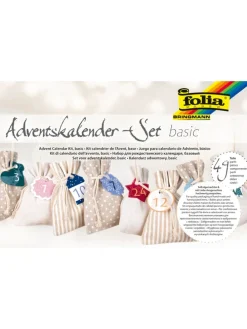 Adventskalenderset "Basic" in Beige/ Bunt