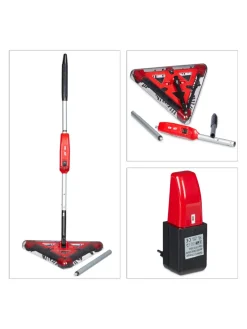 Akkubesen in Rot - (B)34 x (H)115 cm