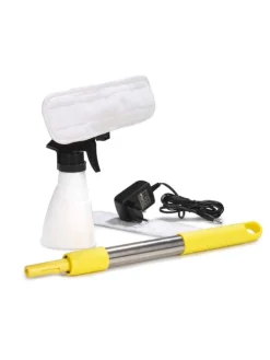 Akku-Fensterreiniger 3,7 V in Gelb mit Verlängerungsstange