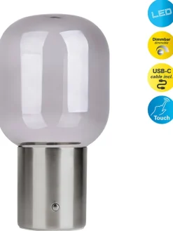 Akku-Tischleuchte "Albero" in Silber - EEK G (A bis G)