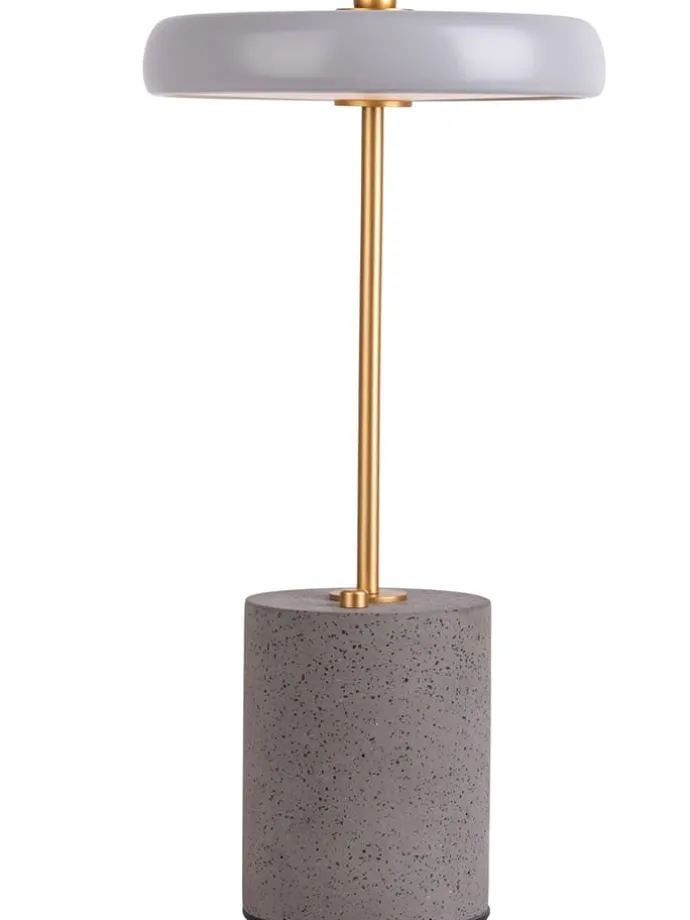 Akku-Tischleuchte "Seta" in Grau - EEK G (A bis G)