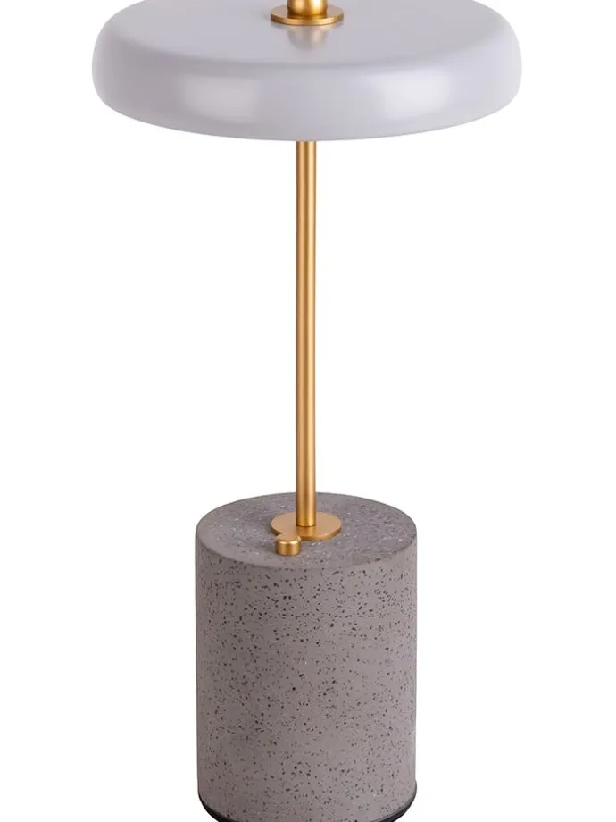 Akku-Tischleuchte "Seta" in Grau - EEK G (A bis G)