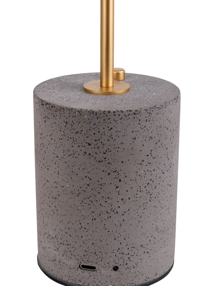 Akku-Tischleuchte "Seta" in Grau - EEK G (A bis G)