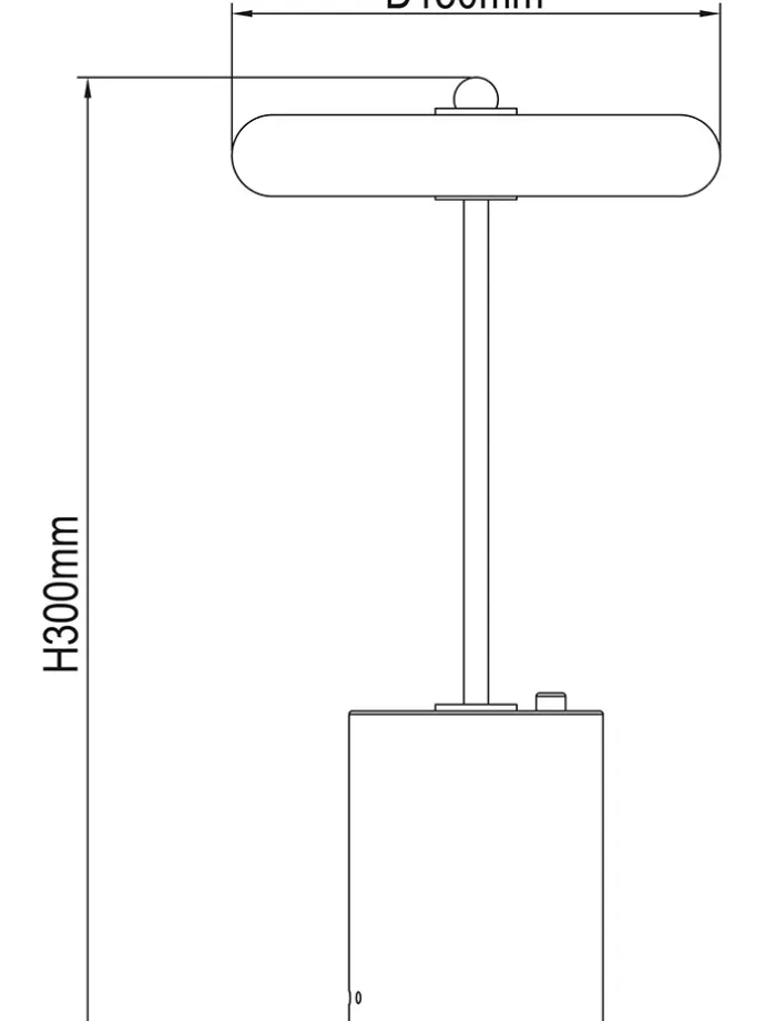 Akku-Tischleuchte "Seta" in Grau - EEK G (A bis G)