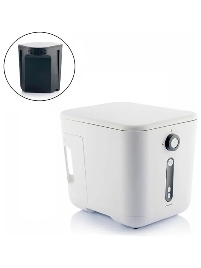 Aktivkohlefilter für Küchenkomposter in Schwarz - (B)18 x (H)18 cm