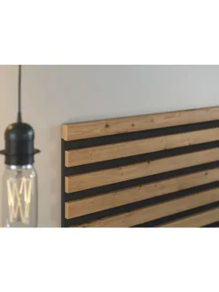 Akustikpaneel 3er Set (B/H/T: 40x80x2 cm) in anthrazit und Eiche Nachbildung