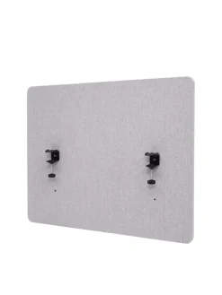 Akustik-Tischtrennwand G75, 60x75cm grau