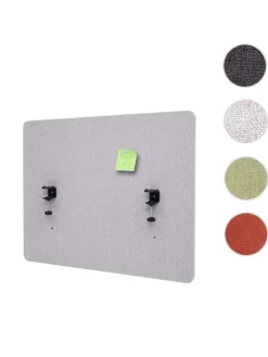 Akustik-Tischtrennwand G75, 60x75cm grau