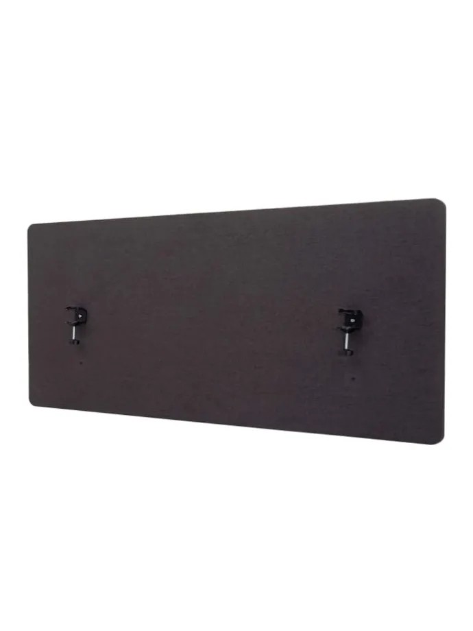 Akustik-Tischtrennwand G75, 60x140cm braun-grau