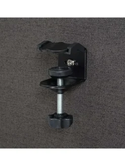 Akustik-Tischtrennwand G75, 60x120cm braun-grau