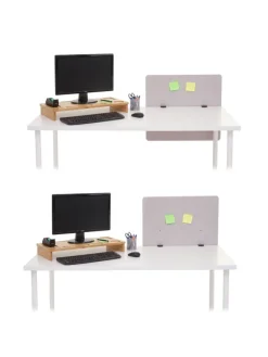 Akustik-Tischtrennwand G75, 60x65cm grau