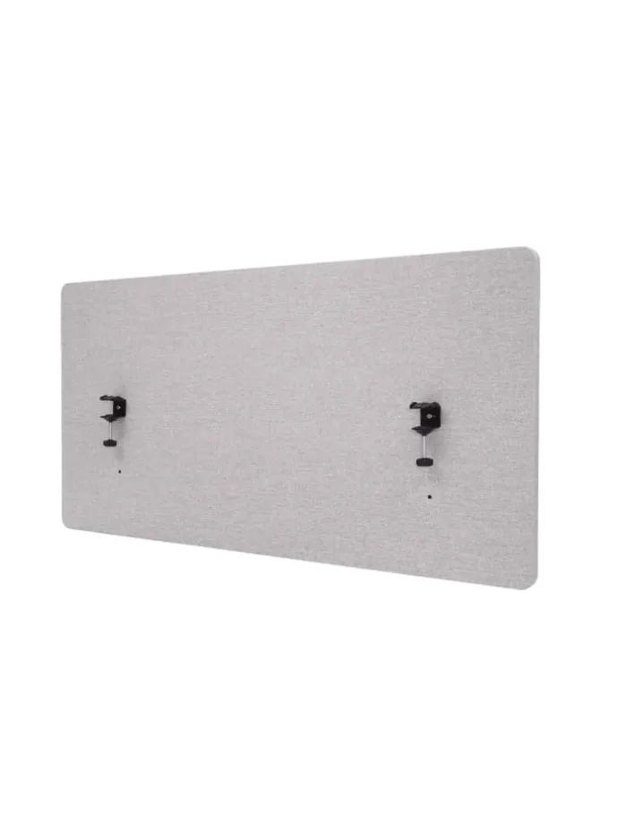 Akustik-Tischtrennwand G75, 60x120cm grau