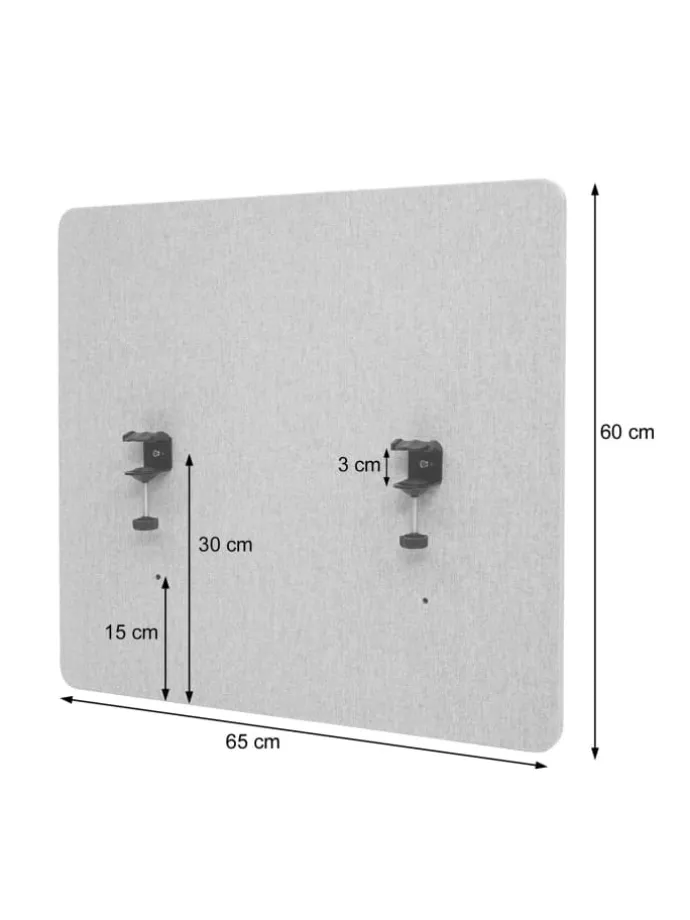 Akustik-Tischtrennwand G75, 60x65cm grün