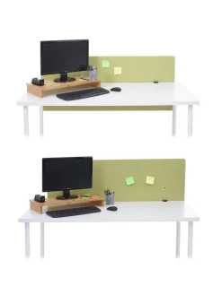 Akustik-Tischtrennwand G75, 60x75cm grün