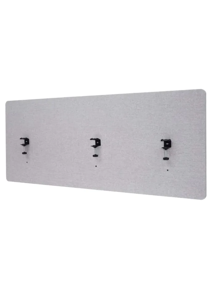 Akustik-Tischtrennwand G75, 60x160cm grau