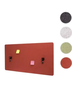 Akustik-Tischtrennwand G75, 60x120cm braun