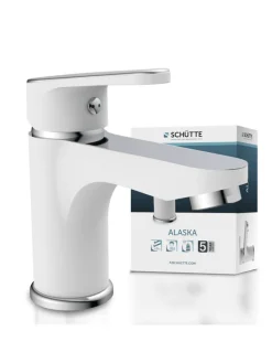 ALASKA Waschtischarmatur, Weiß/Chrom