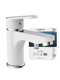 ALASKA Waschtischarmatur, Weiß/Chrom