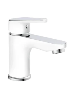 ALASKA Waschtischarmatur, Weiß/Chrom