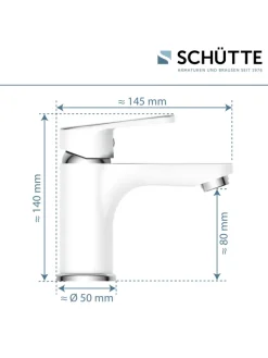 ALASKA Waschtischarmatur, Weiß/Chrom