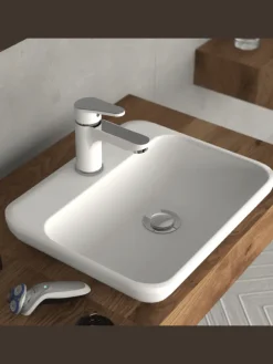 ALASKA Waschtischarmatur, Weiß/Chrom