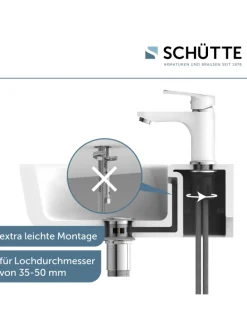 ALASKA Waschtischarmatur, Weiß/Chrom