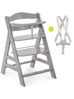 Alpha Plus Grey Newborn Set - 3-tlg. Hochstuhl in grau