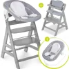 Alpha Plus Grey Newborn Set - 4-tlg. Hochstuhl in grau