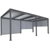 Alu Pergola L41 mit 3x Seitenwand, Anthrazit