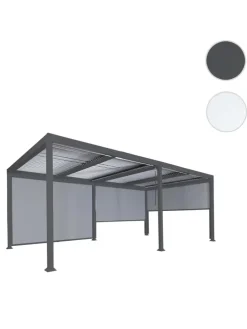 Alu Pergola L41 mit 3x Seitenwand, Anthrazit