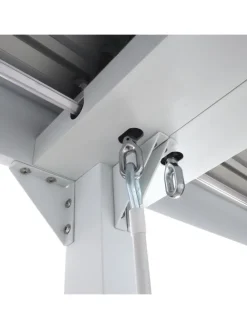 Alu Pergola L41, stabiles Gestell, Weiß