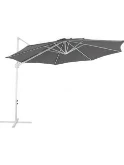 Ampelschirm SAVONA II in Grau/Weiß - (W) 295 x (H) 254 x (L) 295 cm