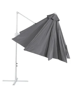 Ampelschirm SAVONA II in Grau/Weiß - (W) 295 x (H) 254 x (L) 295 cm