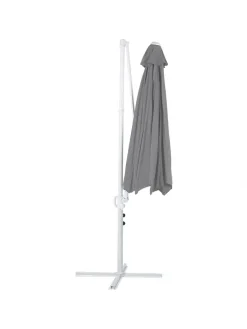 Ampelschirm SAVONA II in Grau/Weiß - (W) 295 x (H) 254 x (L) 295 cm