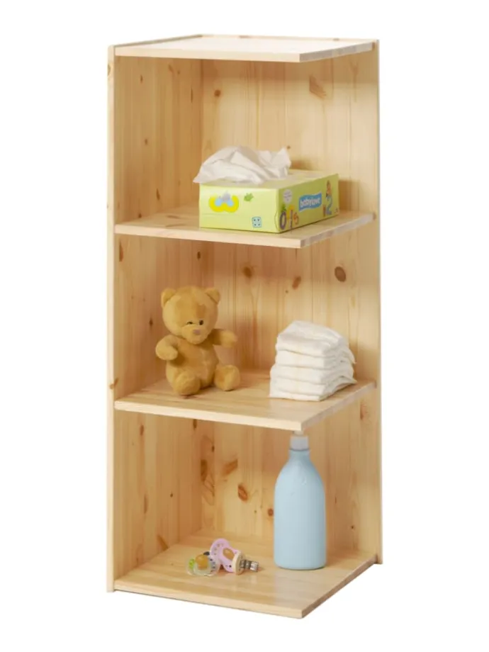Anstellregal für Wickeltisch Adam/Moritz in Natur