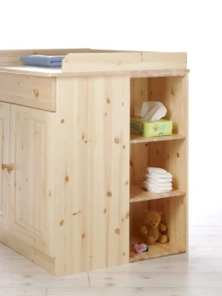 Anstellregal für Wickeltisch Adam/Moritz in Natur