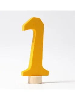 Anthroposophische Zahl 1 ab 1 Jahr in gelb