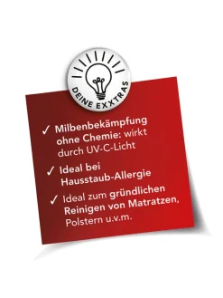 Anti Milbensauger mit UV C Licht HEPA Milben Handstaubsauger