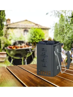 Anzündkamin in Schwarz