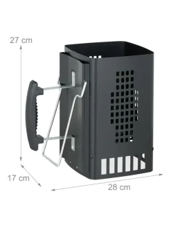 Anzündkamin in Schwarz