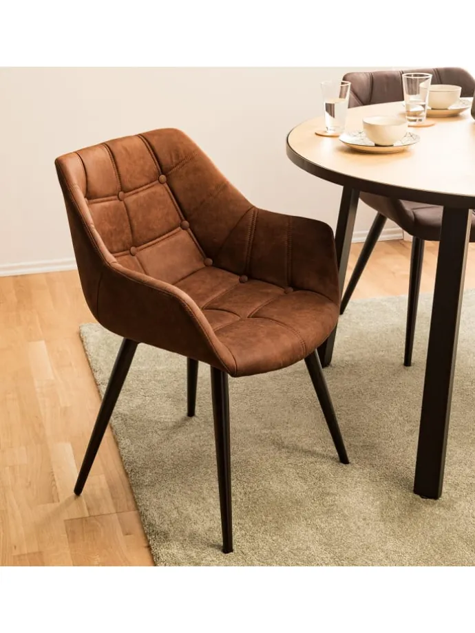 Armlehnenstuhl Lamppi II in Cognac