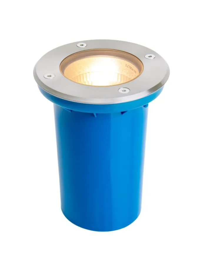 Außen Bodeneinbaustrahler "SUELO" in stahl-blank