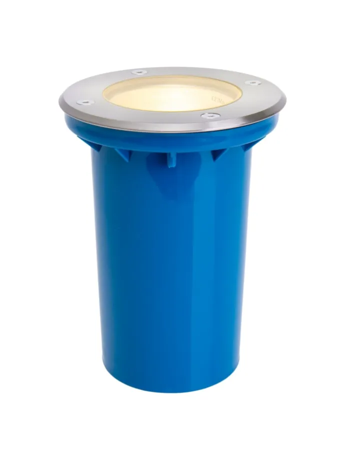 Außen Bodeneinbaustrahler "SUELO" in stahl-blank