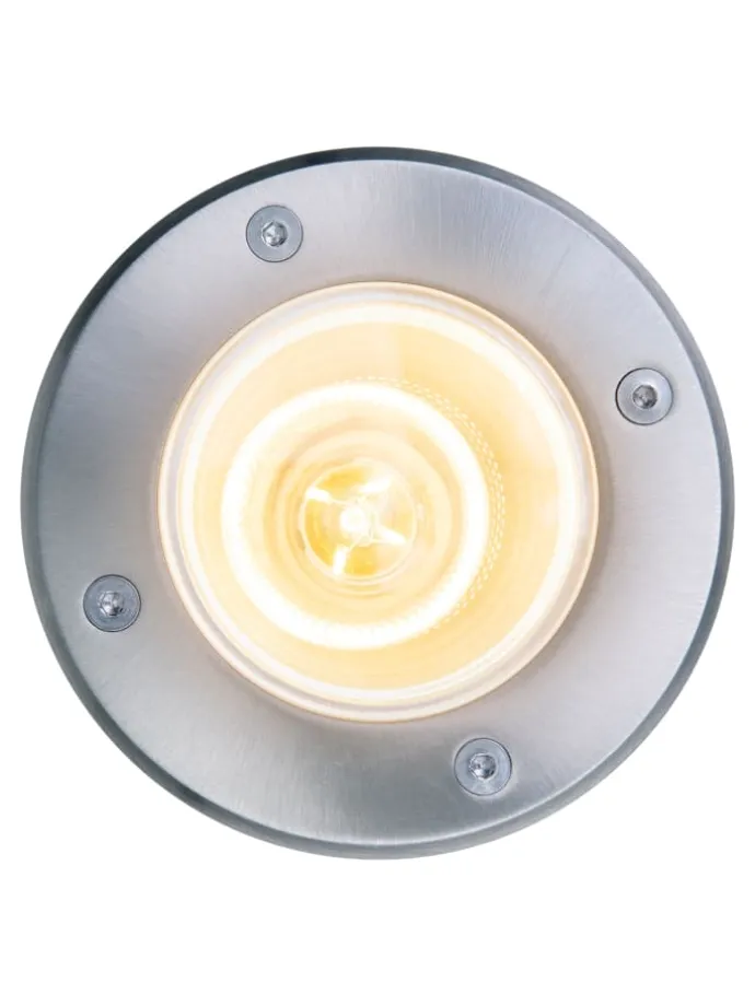 Außen Bodeneinbaustrahler "SUELO" in stahl-blank