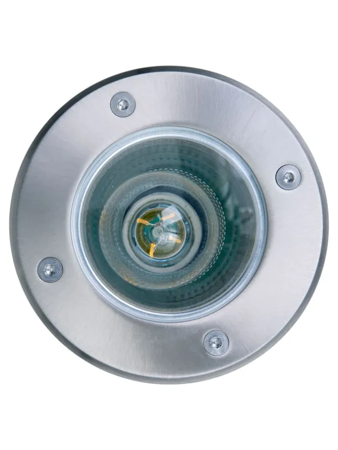 Außen Bodeneinbaustrahler "SUELO" in stahl-blank