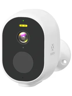 Außen-Überwachungskamera "WOOX R4253" mit Solarpanel in Weiß