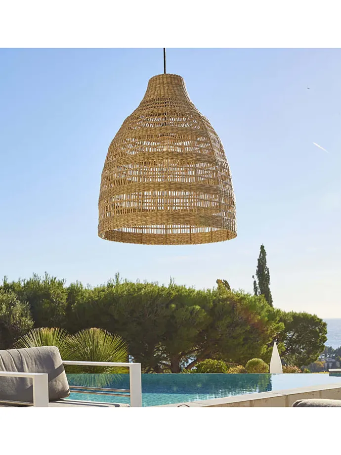 Außenleuchte "Freya" in Hellbraun - (H)56 x Ø 49 cm