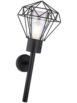 Außenleuchte "Horace" in Schwarz - (B)22,5 x (H)28,5 cm