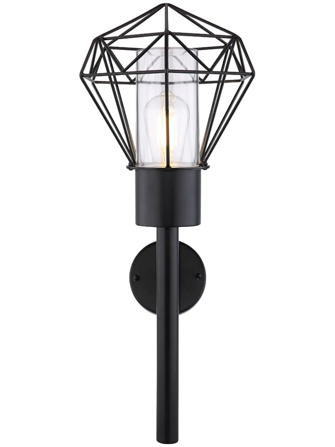 Außenleuchte "Horace" in Schwarz - (B)22,5 x (H)28,5 cm